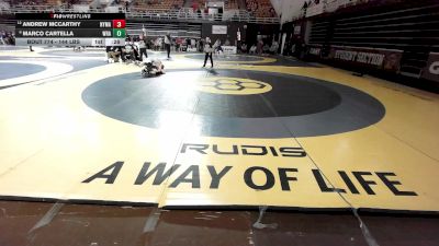 144 lbs Consi Of 8 #2 - Andrew McCarthy, New York Military Academy vs Marco Cartella, Western Reserve Academy