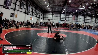 60 lbs Round 3 (6 Team) - Felix Melendez, PIT BULL WRESTLING ACADEMY vs Brans Head, GREAT BRIDGE WRESTLING CLUB - GREEN