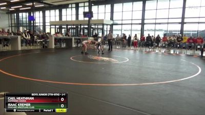 J-1 lbs Quarterfinal - Cael Heathman, Hammerin Hawks vs Isaac Kremer, Cascade Wrestling Club