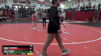 150 lbs Quarterfinal - Brady Jennings, Clinton vs Finn O`Toole, Iowa City, Liberty