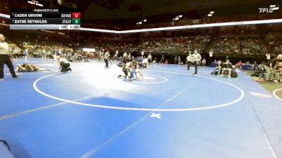 126 Class 4 lbs Quarterfinal - Zayne Reynolds, Staley vs Caden Groom, Carthage