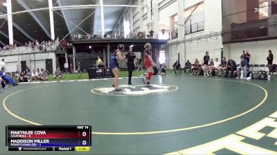 163 lbs Round 3 (8 Team) - Makynlee Cova, California vs Maddison Miller, Pennsylvania Red