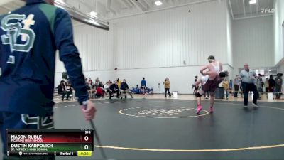 215 lbs Cons. Semi - Mason Ruble, Picayune High School vs Dustin Karpovich, St. Patrick`s High School