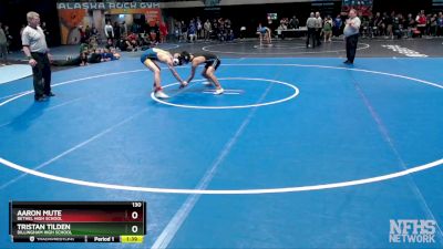 130 lbs Semifinal - Aaron Mute, Bethel High School vs Tristan Tilden, Dillingham High School