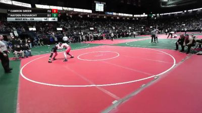 126 lbs Cons. Round 2 - Hayden Piovarchy, BUC2 vs Camron Green, PBG1