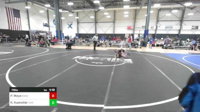 78 lbs Semifinal - Payton Maya, Madera WC vs Kaleb Kuenstler, Caveman Mat Club