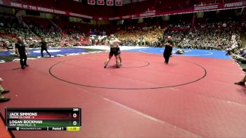 285 lbs D2/d3 - Semi-finals (sat 10:00am.) - Jack Simmons, Prairie Du Chien vs Logan Bockman, Saint Croix Falls