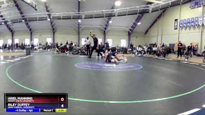 124 lbs Round 3 - Ariel Manning, Mount Union University vs Riley Duffey, John Carroll University