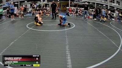 92 lbs Round 7 (8 Team) - Landon Reed, Ohio Gold vs Maurice Worthy, Mat Assassins White