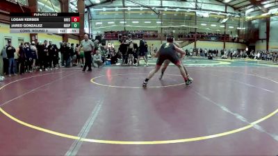 150 lbs Cons. Round 3 - Logan Kerber, Brecksville vs Jared Gonzalez, Notre Dame-Green Pond