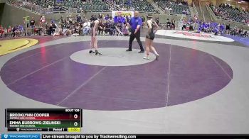 122 lbs Cons. Round 3 - Brooklynn Cooper, Sisters High School vs Emma Burrows-Zielinski, Rainier High School