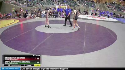 122 lbs Cons. Round 3 - Brooklynn Cooper, Sisters High School vs Emma Burrows-Zielinski, Rainier High School