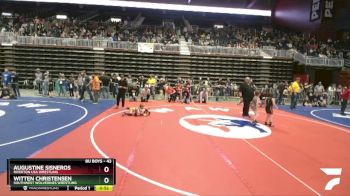 43 lbs Cons. Semi - Augustine Sisneros, Riverton USA Wrestling vs Witten Christensen, Southwest Wolverines Wrestling
