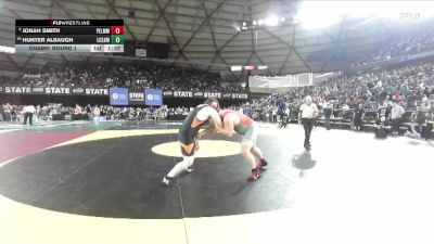 Boys 4A 285 lbs Champ. Round 1 - Jonah Smith, Yelm vs Hunter Albaugh, Lewis And Clark