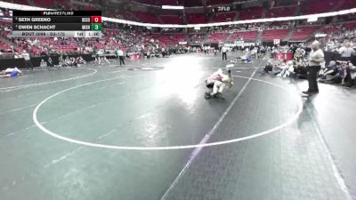 D3-175 lbs Quarterfinal - Owen Schacht, Mishicot vs Seth Greeno, De Soto