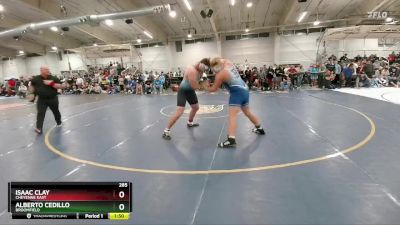 285 lbs Quarterfinal - Alberto Cedillo, Broomfield vs Isaac Clay, Cheyenne East