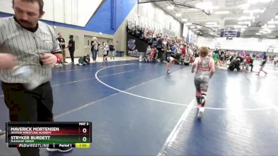 92 lbs Cons. Round 2 - Maverick Mortensen, Aviator Wrestling Academy vs Stryker Burdett, Pleasant Grove