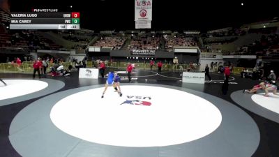 130 lbs Cons. Sub-quarters - Valeria Lugo, Ukiah High School Wrestling vs Mia Carey, PRIDE Wrestling Club