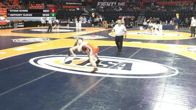 3A 157 lbs Champ. Round 1 - Anthony Klikas, Buffalo Grove vs Ethan Sonne, Chicago (Marist)