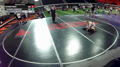 74 lbs Cons. Semis - Payson Price, Idaho vs Cooper Hennefer, Idaho