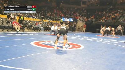 132 Class 2 lbs Cons. Round 1 - Parker Scoma, Excelsior Springs vs Kole Fry, Cassville