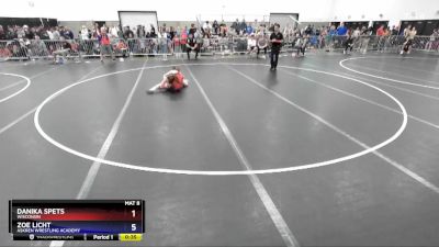 112 lbs Round 1 - Danika Spets, Wisconsin vs Zoe Licht, Askren Wrestling Academy