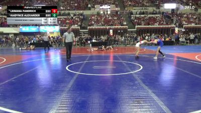 106 lbs Quarterfinal - Kaidynce Alexander, Moorcroft Mat Masters vs Leimana Fandrich, Darkhorse Wrestling Club