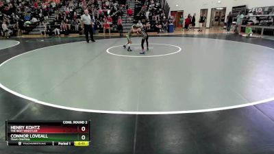 55 lbs Cons. Round 2 - Connor Loveall, Team Central vs Henry Kohtz, The Best Wrestler