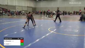 123 lbs Quarterfinal - Regan Rosseter, Nebraska Wrestling Academy vs Adrianna Lloyd, Arizona Girls Wrestling