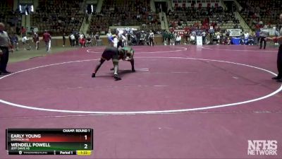 220 lbs Champ. Round 1 - Early Young, Davidson HS vs Wendell Powell, Jeff Davis Hs