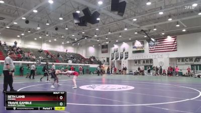 113 lbs Round 3 - Travis Gamble, Warren Central vs Seth Lamb, Fishers