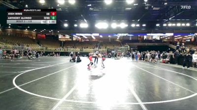 119 lbs Quarterfinal - Josh Mims, Creeks vs Anthony Alonso, Tampa Bay Tigers Wrestling Club