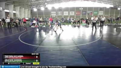 92 lbs Cons. Round 4 - Treyden McCarrel, Bear Cave Wrestling Club vs Grayson Hanson, Mat Demon Wrestling Club