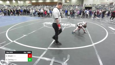 58 lbs Quarterfinal - Colton Seigle, Run To Danger vs Emmett Carling, Sierra Sabers