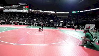 80 lbs Quarterfinal - Vincent Weingart, WSW1 vs Troy Carrizales, DWC3