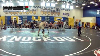 138 lbs Placement (16 Team) - Nevan Irving, Alpha Dogs vs Preston Thornton, Braves WC