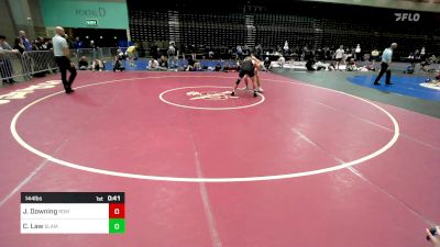 144 lbs Consi Of 8 #1 - Joseph Downing, Redmond vs Connor Law, Slam Academy