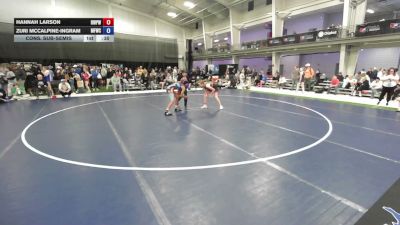 130 lbs Cons. Sub-semis - Hannah Larson, Riverton Wolf Pack Wrestling Club vs Zuri Mccalpine-Ingram, Morris Fitness Wrestling Club