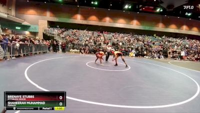 125 lbs Cons. Round 5 - Shaheerah Muhammad, Fernley vs Brenaye Stubbs, Pittsburg Senior