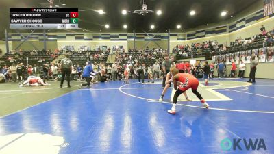 73 lbs Consi Of 4 - Tracen Rhoden, Del City Little League vs Sawyer Shouse, Morrison Takedown Club