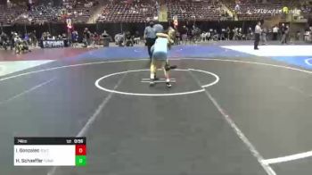 74 lbs Consi Of 8 #1 - Isaiah Gonzales, South High Wrestling Club vs Hayden Schaeffer, Poway Elite