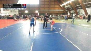 106A lbs 5th Place - Drayke Ulrich, Tioga vs Noah Blair, Gps