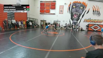 190 lbs Round 2 - David Espinoza, Worland Middle School vs Jordan Mangus, Lovell Middle School