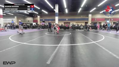 63 lbs Consi Of 4 - Sharon Dickson, Brazoria County Wrestling vs Justin Sanchez, Dead Shot Wrestling Club