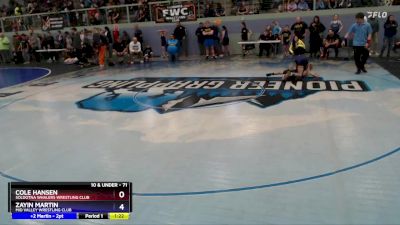 71 lbs Champ. Round 1 - Zayin Martin, Mid Valley Wrestling Club vs Cole Hansen, Soldotna Whalers Wrestling Club