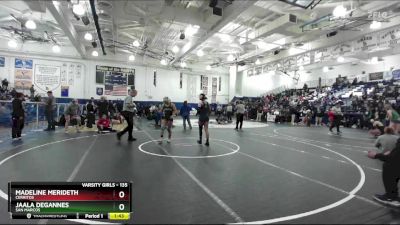 135 lbs Quarterfinal - Jaala Degannes, San Marcos vs Madeline Merideth, Cerritos