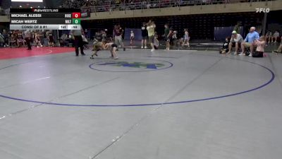 70 lbs Consi Of 8 #1 - Michael Alessi, Rose Valley vs Micah Wertz, Milton