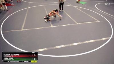 72 lbs Round 1 (4 Team) - Kaden Schwaab, St. Francis vs Max Dinh, Centennial