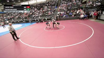 3A 135 lbs Cons. Round 2 - Sloan Mccourt, Carbon vs Lexie Finuf, Grantsville