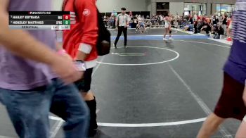 92 lbs Semifinal - Hailey Estrada, Maize vs Henzley Matthies, St. Francis Wrestling Club
